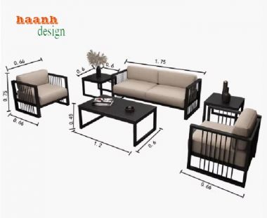 Ghế Sofa Khung Sắt – Bền Đẹp, Hiện Đại Cho Mọi Không Gian-SFS 009