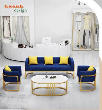 Sofa sắt phòng khách hiện đại dáng bo cong - SFS 013