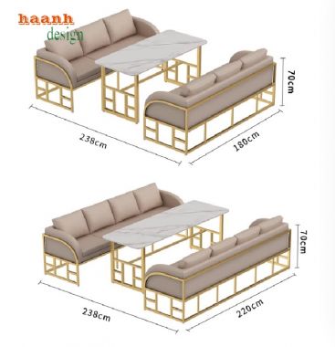 Phát huy phong cách tối giản với bàn ghế sofa sắt-SFS 007