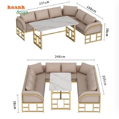 Phát huy phong cách tối giản với bàn ghế sofa sắt-SFS 007