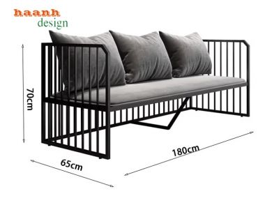 Sofa sắt và đệm phòng khách hiện đại cho gia đình SFS 004