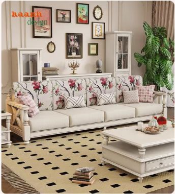 Khám phá vẻ đẹp của sofa gỗ tân cổ điển phòng khách-FSC 008