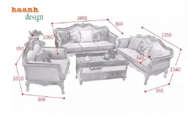 Thư giãn tuyệt vời bên Sofa tân cổ điển phòng khách-SFC 007