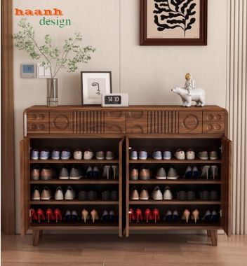 Tủ để giày dép bằng gỗ hiện đại chất lượng cao, giá tốt-TDC 007
