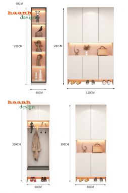 Tủ giầy gỗ công nghiệp tiện dụng cho gia đình TDC001
