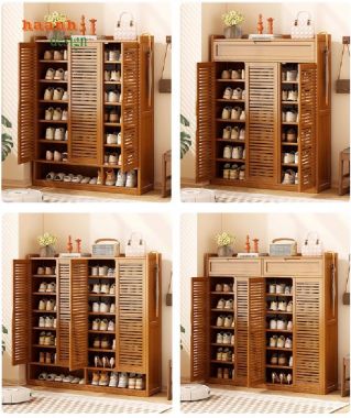 Tủ giày gỗ tự nhiên hiện đại, bền đẹp cho mọi không gian-TGH 008