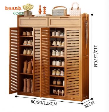 Tủ giày gỗ tự nhiên hiện đại, bền đẹp cho mọi không gian-TGH 008