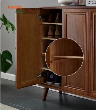 Tủ giày dép gỗ tự nhiên Giải pháp hoàn hảo cho không gian sống-TGH 003