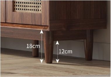 Mang lại sự tiện nghi với tủ giày gỗ óc chó cánh mây-TGH 005