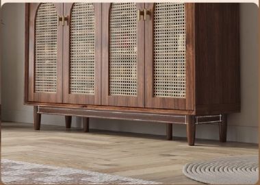 Mang lại sự tiện nghi với tủ giày gỗ óc chó cánh mây-TGH 005