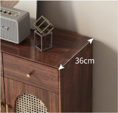 Mang lại sự tiện nghi với tủ giày gỗ óc chó cánh mây-TGH 005