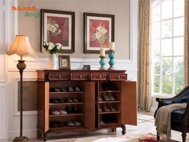 Tủ giày dép tân cổ điển phong cách châu âu TGT 001