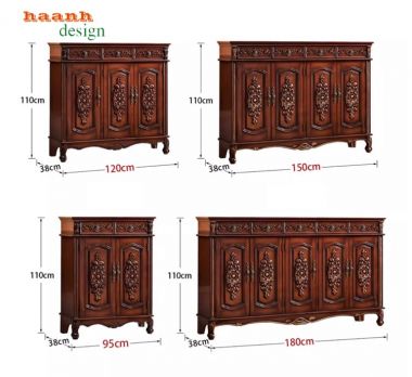 Tủ giày dép tân cổ điển phong cách châu âu TGT 001