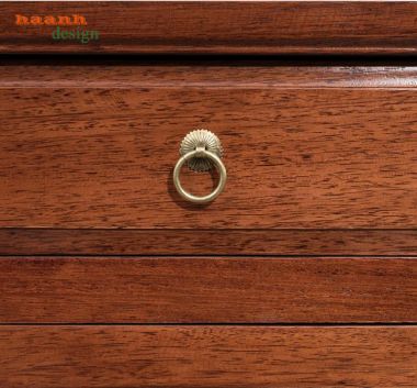 Tủ giầy dép gỗ tự nhiên giả cổ chạm hoa văn - TGG 007