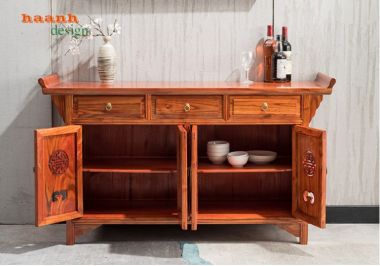 Tủ giầy dép gỗ tự nhiên giả cổ chất lượng và tiện ích TGG 003