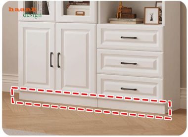 Tủ hồ sơ màu trắng cánh kính, 3 ngăn kéo - THS 019