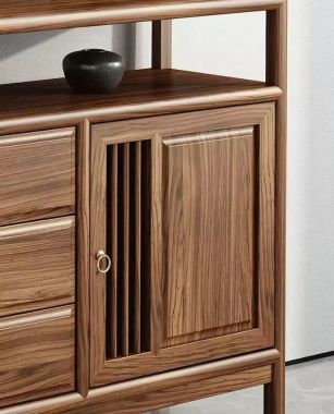 Kệ tủ để đồ gỗ sồi cao cấp cho phòng bếp hiện đại-TCD 006