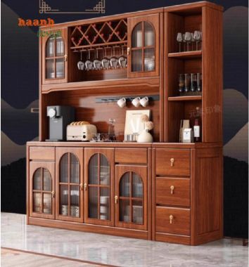 Tủ lưu trữ đồ phòng bếp gỗ sồi – Bền đẹp, tiện nghi, hiện đại-TLT 007