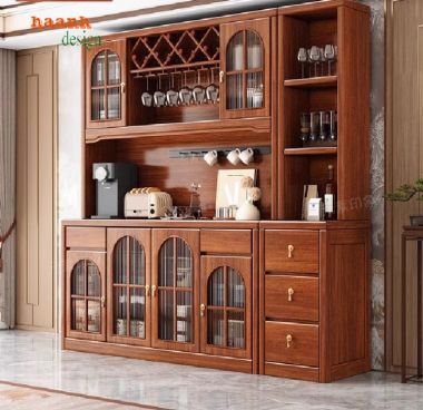 Tủ lưu trữ đồ phòng bếp gỗ sồi – Bền đẹp, tiện nghi, hiện đại-TLT 007
