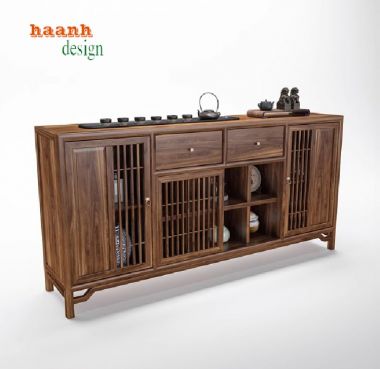 Tủ lưu trữ phòng bếp hiện đại từ gỗ sồi Nga tự nhiên-TLT 006