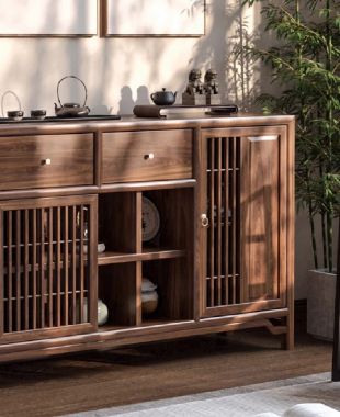 Tủ lưu trữ phòng bếp hiện đại từ gỗ sồi Nga tự nhiên-TLT 006