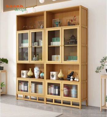Tủ trang trí phòng khách mô-đun cánh kính - TPK 018