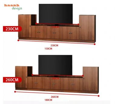 Tủ trang trí phòng khách gỗ công nghiệp kết hợp kệ TV - TPK 019