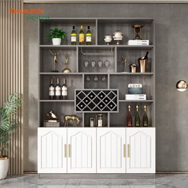 Tủ phòng khách gỗ công nghiệp tiện ích hiện đại TPK001