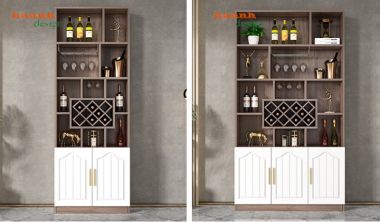 Tủ phòng khách gỗ công nghiệp tiện ích hiện đại TPK001