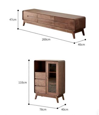 Mẫu Tủ Kệ Tivi Phòng Khách Gỗ Óc Chó Sang Trọng-TPK 017
