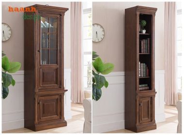 Tủ Trang Trí Phòng Khách Bằng Gỗ Tự Nhiên  điểm nhấn ấn tượng-TPK 007