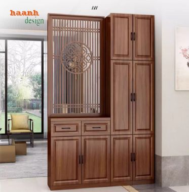 Top mẫu tủ gỗ trang trí phòng khách hiện đại, sang trọng 2025-TPK 012