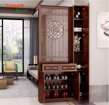 Top mẫu tủ gỗ trang trí phòng khách hiện đại, sang trọng 2025-TPK 012