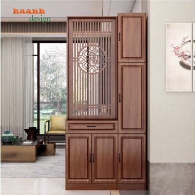 Top mẫu tủ gỗ trang trí phòng khách hiện đại, sang trọng 2025-TPK 012