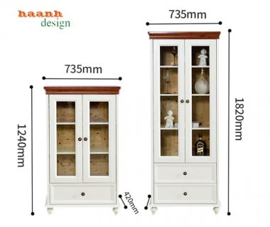 Tủ trang trí phòng khách gỗ tự nhiên hiện đại và sang trọng TPK 002