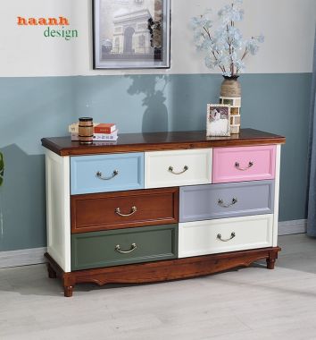 Tủ trang trí phòng khách gỗ tự nhiên hiện đại và sang trọng TPK 002