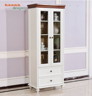 Tủ trang trí phòng khách gỗ tự nhiên hiện đại và sang trọng TPK 002