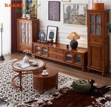 Tủ Gỗ Trang Trí Phòng Khách Đẹp – Giá Tốt, Chất Lượng Cao-TCC 012