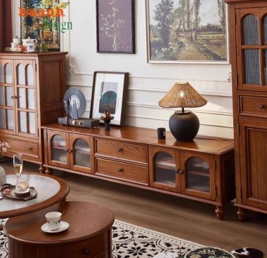 Tủ Gỗ Trang Trí Phòng Khách Đẹp – Giá Tốt, Chất Lượng Cao-TCC 012
