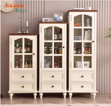 Tủ kệ phòng khách tân cổ điển tạo nên không gian sống-TTC 007