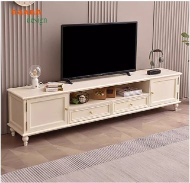 Tủ kệ phòng khách tân cổ điển tạo nên không gian sống-TTC 007