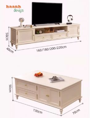 Tủ kệ phòng khách tân cổ điển tạo nên không gian sống-TTC 007