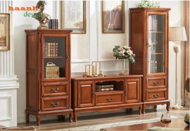 Tủ phòng khách cổ điển đẹp sang trọng chuẩn châu Âu-TCC 018