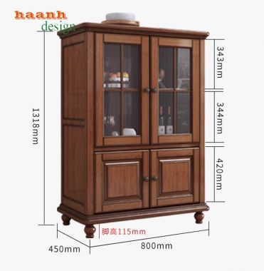 Kệ tủ gỗ phòng khách tân cổ điển châu âu TTC 005