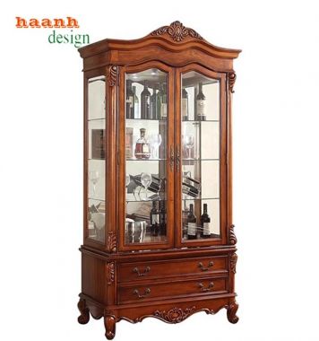 Tủ phòng khách tân cổ điển châu âu biệt thự sang trọng. TTC 003