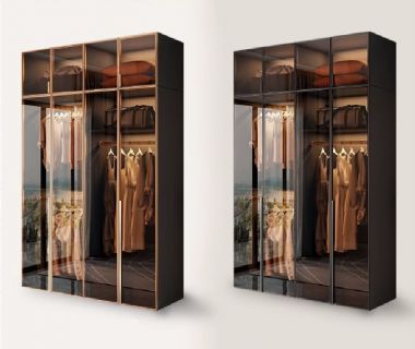Tiện lợi khi sử dụng tủ áo gỗ công nghiệp cánh kính-TCK 004