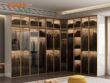 Nâng cấp không gian sống với tủ áo gỗ cánh kính-TCK 006