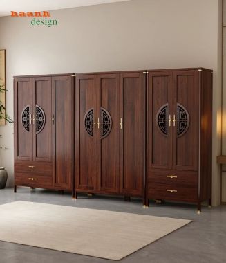Tủ quần áo cao cấp thiết kế sang trọng chuẩn Á Đông-TAG 016