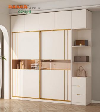 Tiện lợi với tủ áo gỗ công nghiệp cánh lùa hiện đại-TAH 010