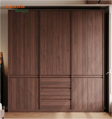 Tủ Quần Áo Gỗ Óc Chó Cao Cấp Thiết Kế Hiện Đại Tiện Nghi-TAH 013